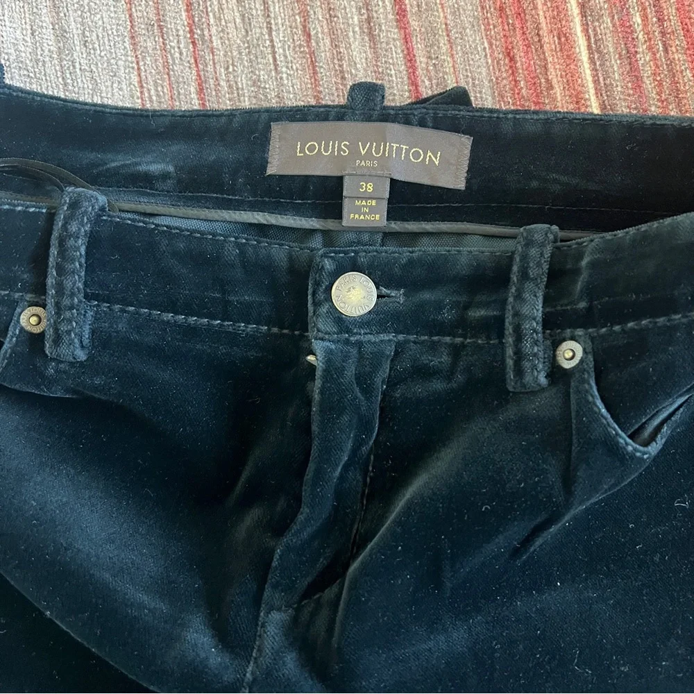 Louis Vuitton Black Velvet Flare Pants - Picture 13 of 16